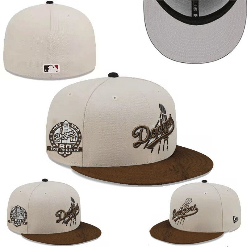 Los Angeles Dodgers Cream/Brown Los Angeles Dodgers 60th Anniversary 59FIFTY Fitted