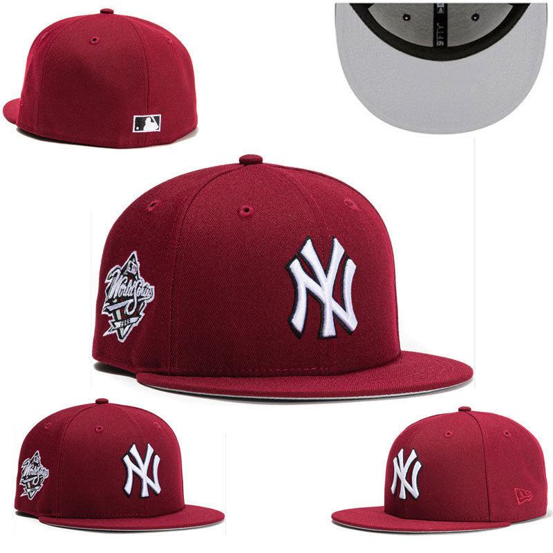 New York Yankees Dark Red/White World Series 1999 Commemorative 59FIFTY Fitted