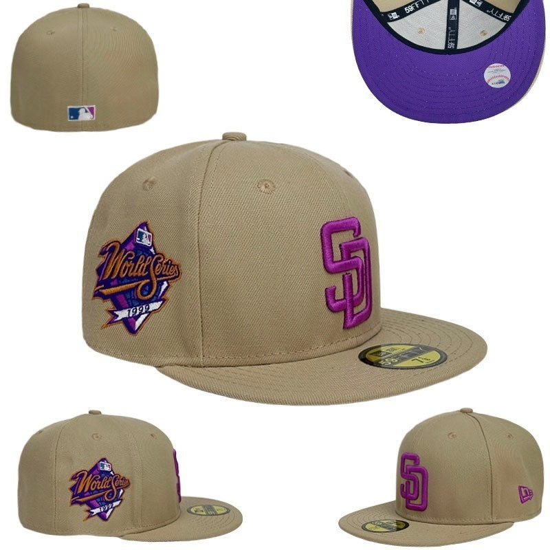 San Diego Padres Caqui/Purple World Series 1998 Commemorative 59FIFTY Fitted