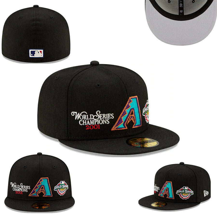 Arizona Diamondbacks Black/Turquoise World Series Champions 2001 59FIFTY Fitted