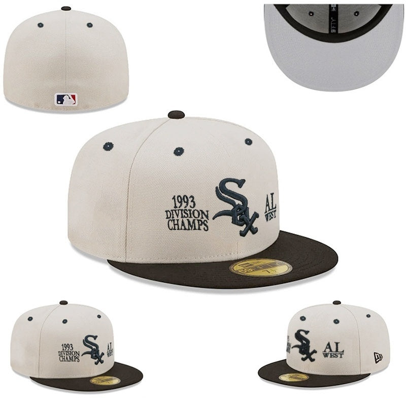 Chicago White Sox Cream/Dark Brown 1993 AL West Division Champions 59FIFTY Fitted