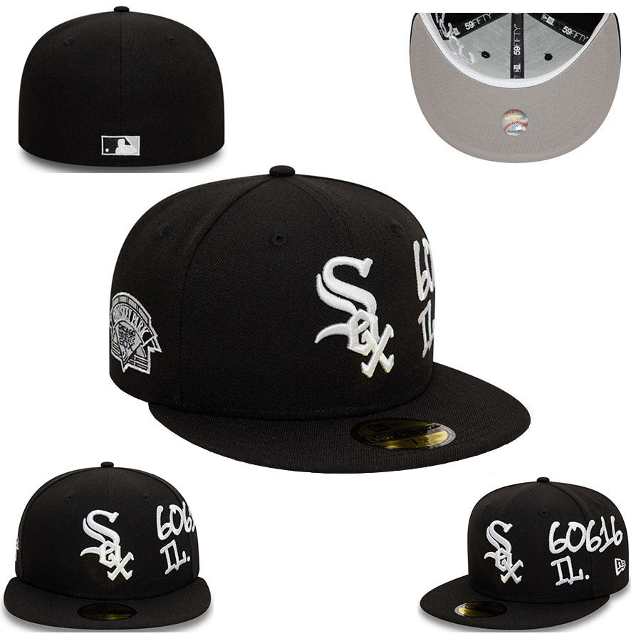 Chicago White Sox Black/White City Connect / Local Market - Chicago White 59FIFTY Fitted