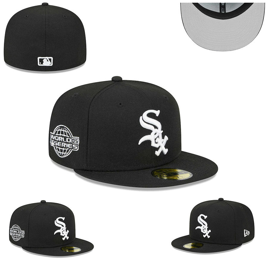 Chicago White Sox Black/White World Series 2005 Commemorative 59FIFTY Fitted
