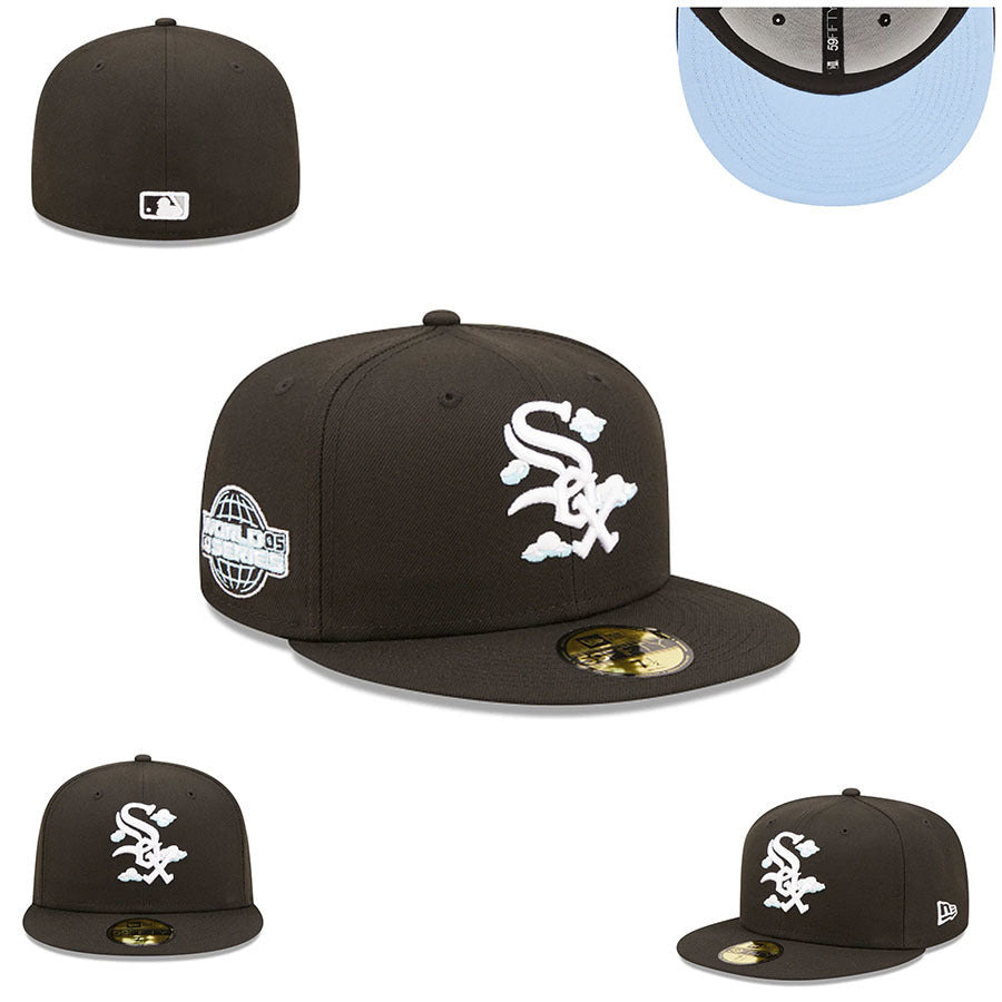Chicago White Sox Dark Brown/White 2005 World Series Champions Theme 59FIFTY Fitted