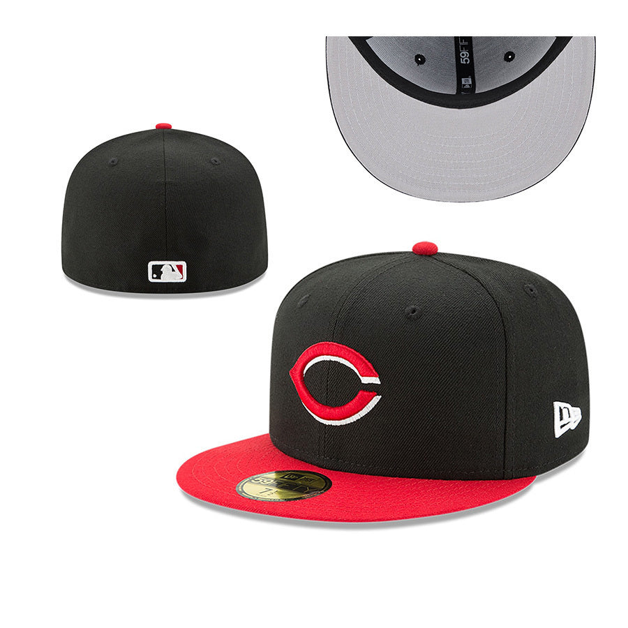 Cincinnati Reds Black/Red 59FIFTY Fitted