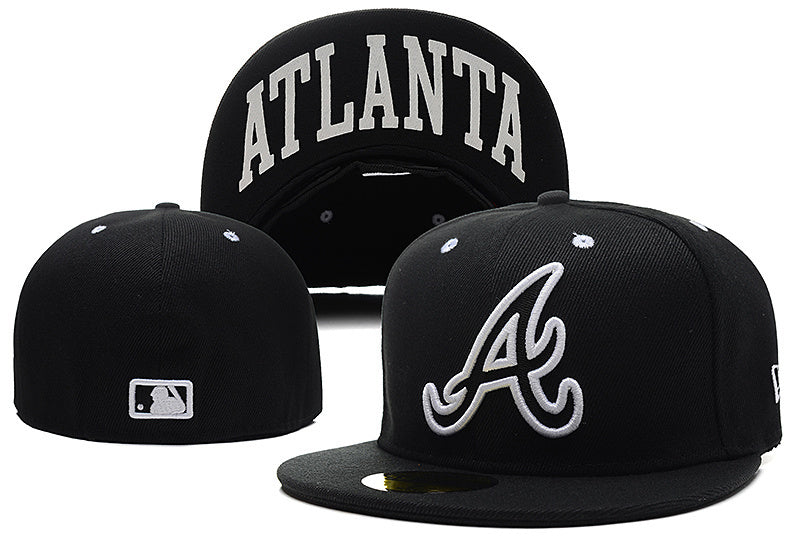 Atlanta Braves Black/White 59FIFTY Fitted