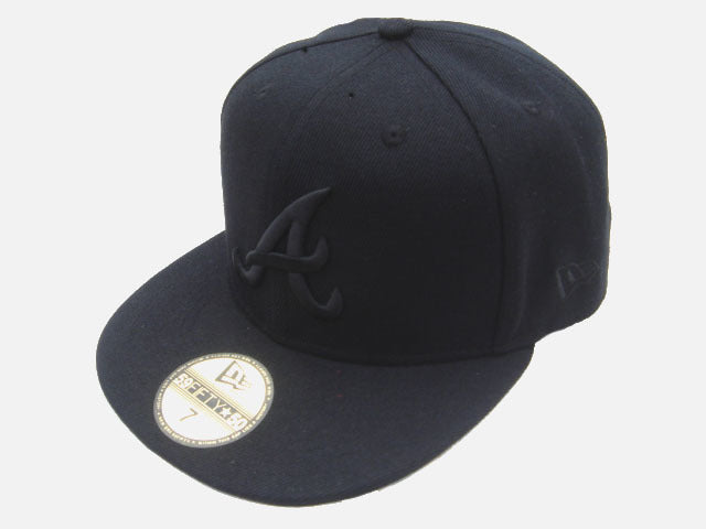 Atlanta Braves Black Blackout / Tonal Edition 59FIFTY Fitted