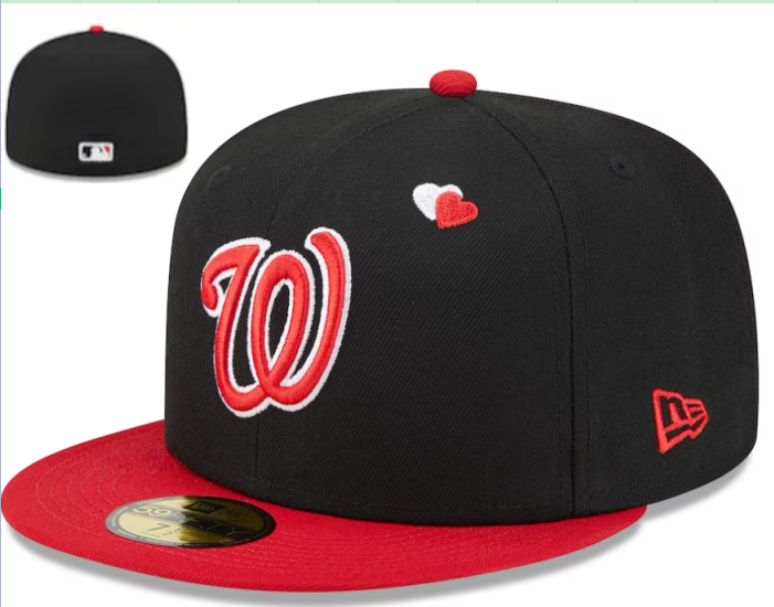 Washington Nationals Black/Red Valentine's Day / Edition Corações 59FIFTY Fitted