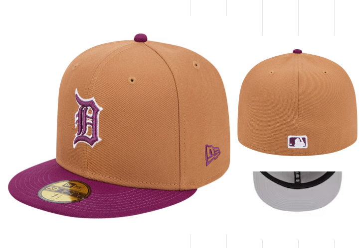 Detroit Tigers Caramel/Purple 59FIFTY Fitted