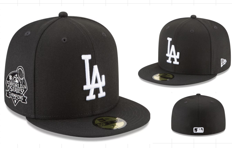 Los Angeles Dodgers Black/White Green UV 2020 World Series Champions 59FIFTY Fitted