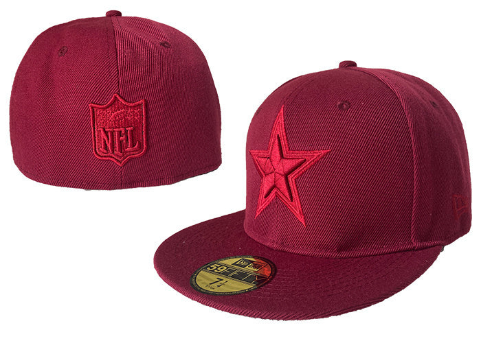 Dallas Cowboys Burgundy Green UV tone-on-tone / Monochromatic Burgundy 59FIFTY Fitted