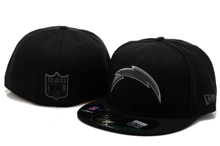 Los Angeles Chargers Black/Gray Green UV 59FIFTY Fitted