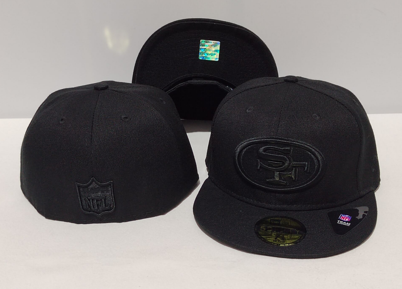 San Francisco 49ers Black Green UV Blackout / Black on Black 59FIFTY Fitted