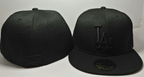 Los Angeles Dodgers Black Black on Black / Blackout 59FIFTY Fitted