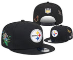 Pittsburgh Steelers Black NFL Floral/Nature Collection 9FIFTY Snapback