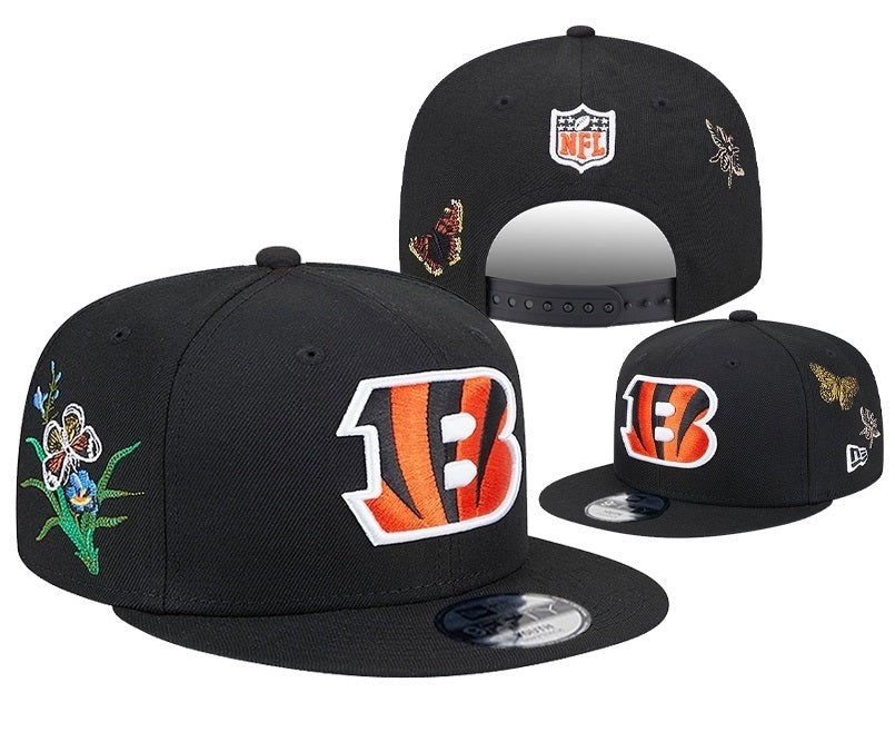 Cincinnati Bengals Black/Orange NFL Sideline Nature/Floral Edition 9FIFTY Snapback