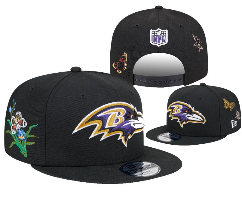 Baltimore Ravens Black/Purple NFL Flower/Nature Edition - Collection 9FIFTY Snapback