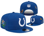 Indianapolis Colts Royal Blue/White Nature/Flores e Butterflies - Edition 9FIFTY Snapback