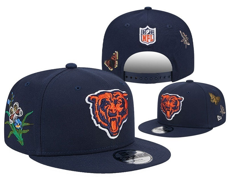 Chicago Bears Navy/Orange NFL Floral/Nature themed collection 2025 9FIFTY Snapback