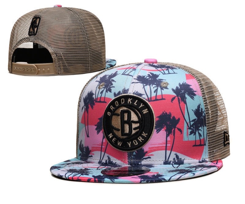 Brooklyn Nets Light Blue/Pink Tropical/Summer Edition estampa Snapback