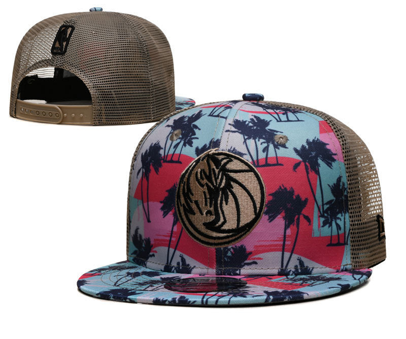 Dallas Mavericks Light Blue/Pink Tropical/Summer Edition Trucker