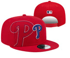Philadelphia Phillies Red/Royal Blue Big Logo/Oversized Logo Edition 9FIFTY Snapback