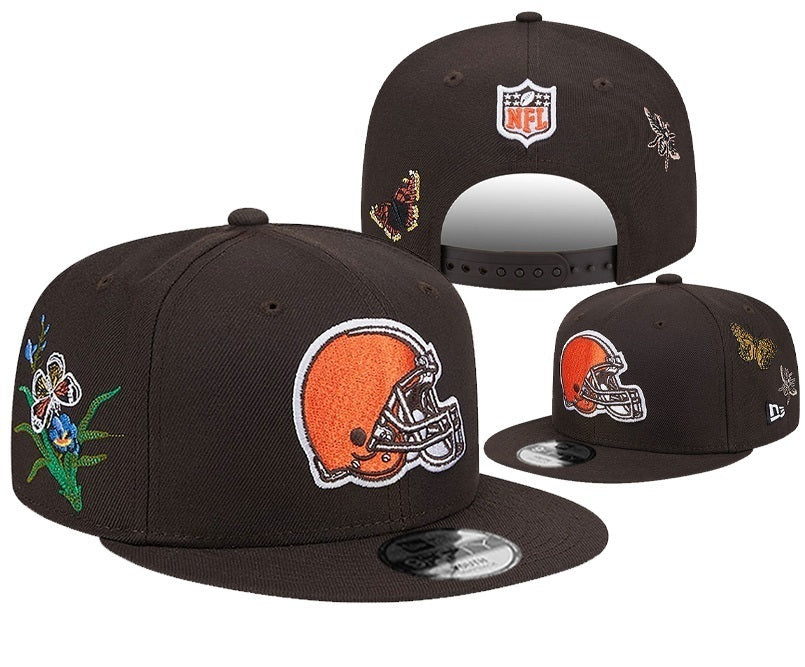 Cleveland Browns Brown/Orange NFL Sideline Nature/Floral Edition 9FIFTY Snapback