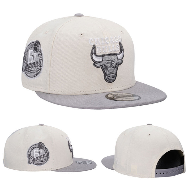 Chicago Bulls Off-White/Gray Chicago Bulls 6x NBA Champions 9FIFTY Snapback