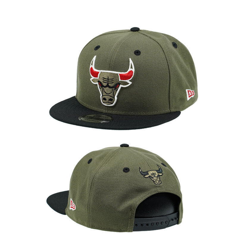 Chicago Bulls Olive/Black 9FIFTY Snapback