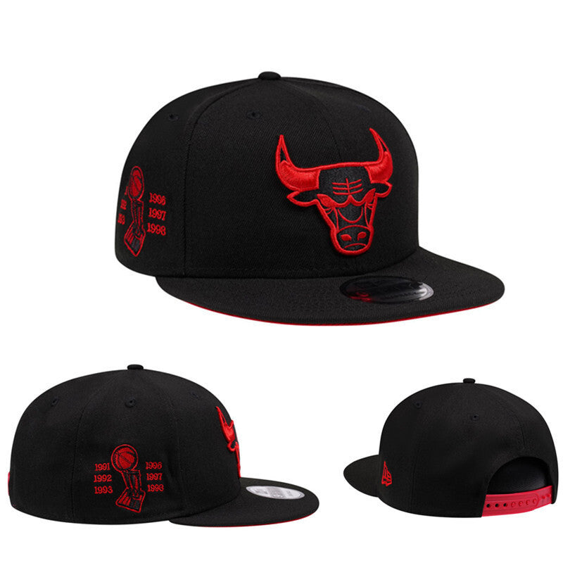 Chicago Bulls Black/Red Chicago Bulls 6x NBA Champions - Six Titles 9FIFTY Snapback
