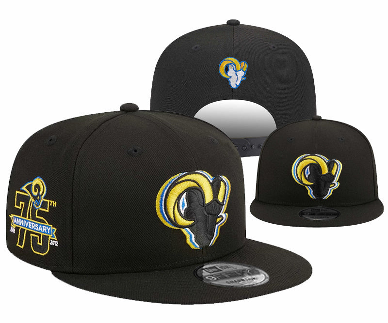 Los Angeles Rams Black/Yellow 75th Anniversary 9FIFTY Snapback