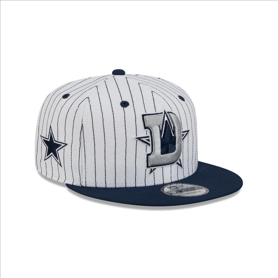Dallas Cowboys White/Navy Pinstripe Collection 9FIFTY Snapback