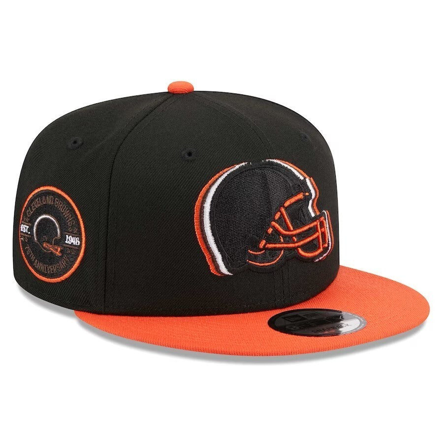 Cleveland Browns Black/Orange Cleveland Browns 75th Anniversary 9FIFTY Snapback