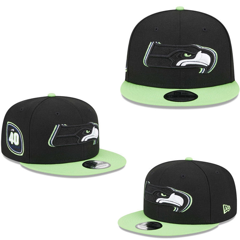 Seattle Seahawks Black/Lime Green Seahawks 40th Anniversary/Edition 9FIFTY Snapback