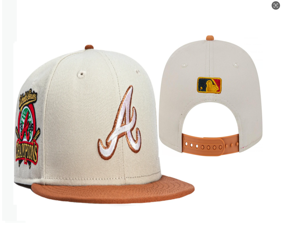 Atlanta Braves Cream/Caramel Atlanta Braves World Series Champions 9FIFTY Snapback