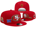 San Francisco 49ers Red/Gold Identity/City Edition - múltiplos patches 9FIFTY Snapback