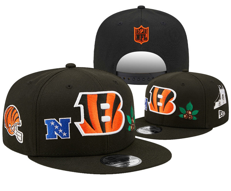 Cincinnati Bengals Black/Orange NFL Draft/Identity Collection - boné 9FIFTY Snapback