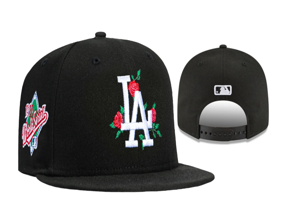 Los Angeles Dodgers Black/White 1988 World Series Rose Edition 9FIFTY Snapback
