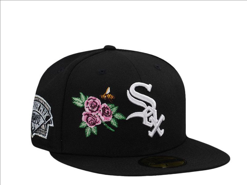 Chicago White Sox Black/White Comiskey Park Farewell / White Sox Floral 59FIFTY Fitted