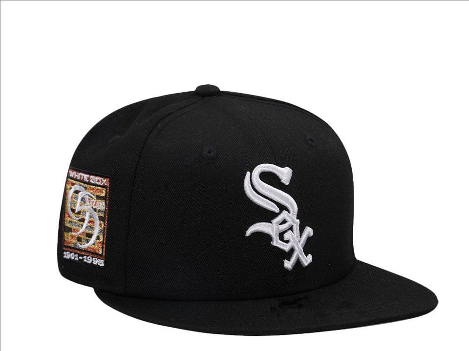 Chicago White Sox Black/White Chicago White Sox 1901-1995 Anniversary 59FIFTY Fitted