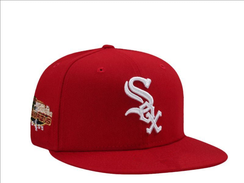 Chicago White Sox Red/White Chicago White Sox 2005 World Series Champions 59FIFTY Fitted