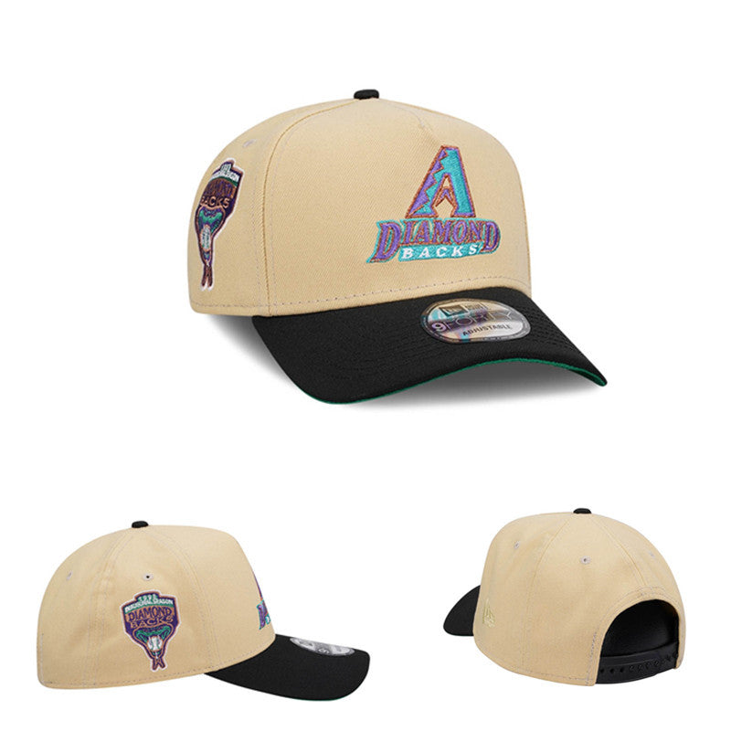 Arizona Diamondbacks Beige/Black Green UV Edition retrô/throwback Arizona Diamondbacks 9FORTY Adjustable