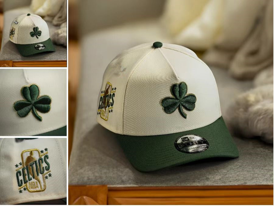 Boston Celtics Cream/Green 9FORTY Adjustable
