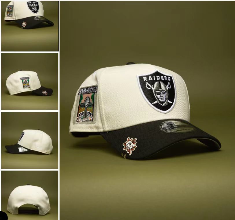 Las Vegas Raiders Cream/Black Super Bowl Commemorative Edition 9FORTY Adjustable