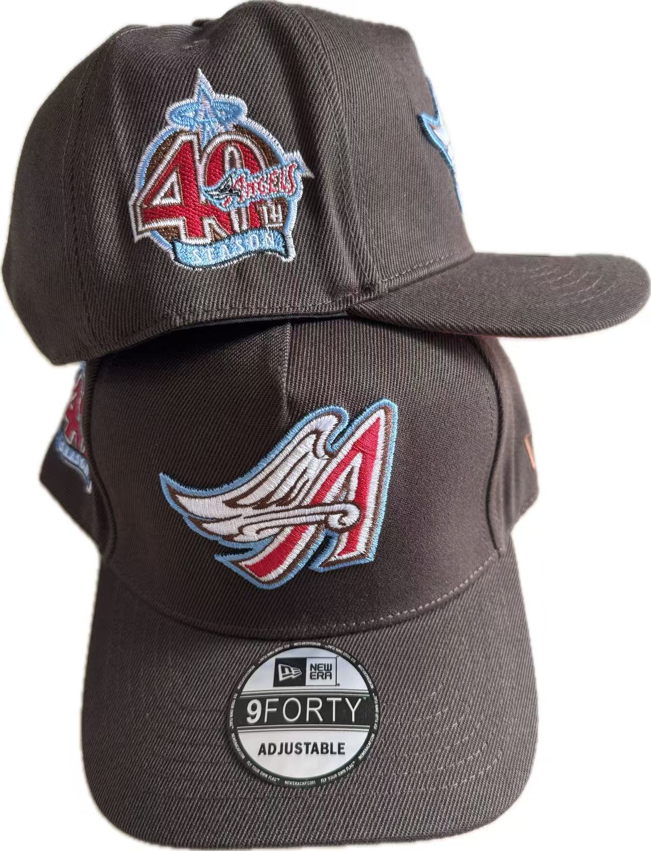 Anaheim Angels Dark Brown/Light Blue Anaheim Angels 40th Season 9FORTY Adjustable