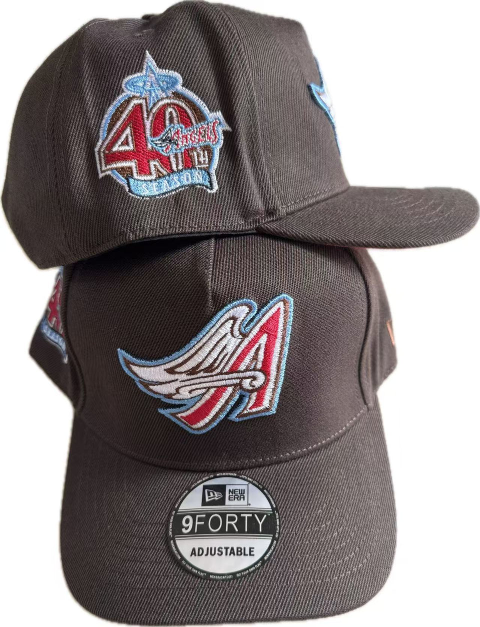Anaheim Angels Dark Brown/Light Blue Anaheim Angels 40th Season 9FORTY Adjustable