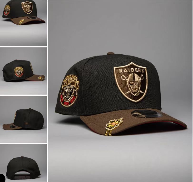 Las Vegas Raiders Black/Brown Super Bowl Champions Raiders multi-título 9FIFTY Snapback