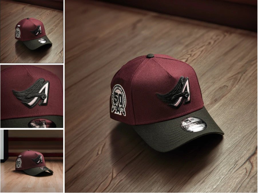 Anaheim Angels Burgundy/Dark Green 50th Anniversary - California/Anaheim Angels 9FORTY Adjustable