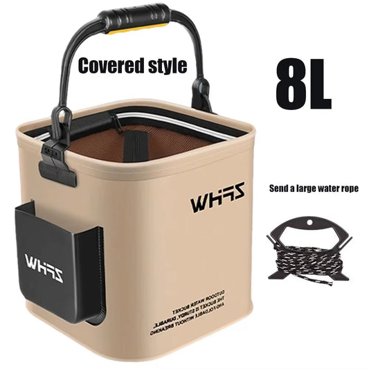 Dozen Folding Bucket Thickening High-Capacity Multi-Function with Cover Portable Laptop to Fish Barrels of Outdoor Box