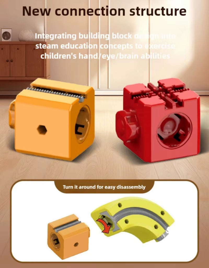 Children Magic Track Train Electric Assembled Building Blocks Magnetic Rail Car Maze Educational Toys for Kids Christmas Gifts